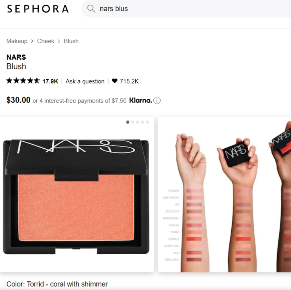 Nars Blush (Torrid)